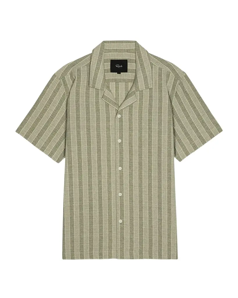 Rails Men 's Short-Sleeve Fielder Shirt in Sage Brush Stripe