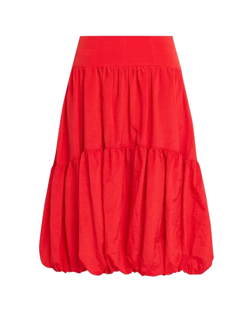 Cinq a Sept Blythe High-Waist Tiered Midi Skirt