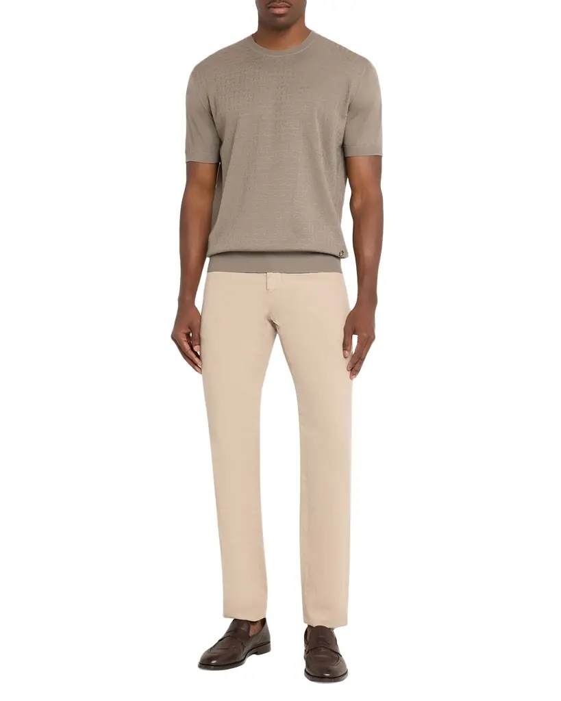 Stefano Ricci Men 's Alpha Yarn Cashmere Short-Sleeve T-Shirt