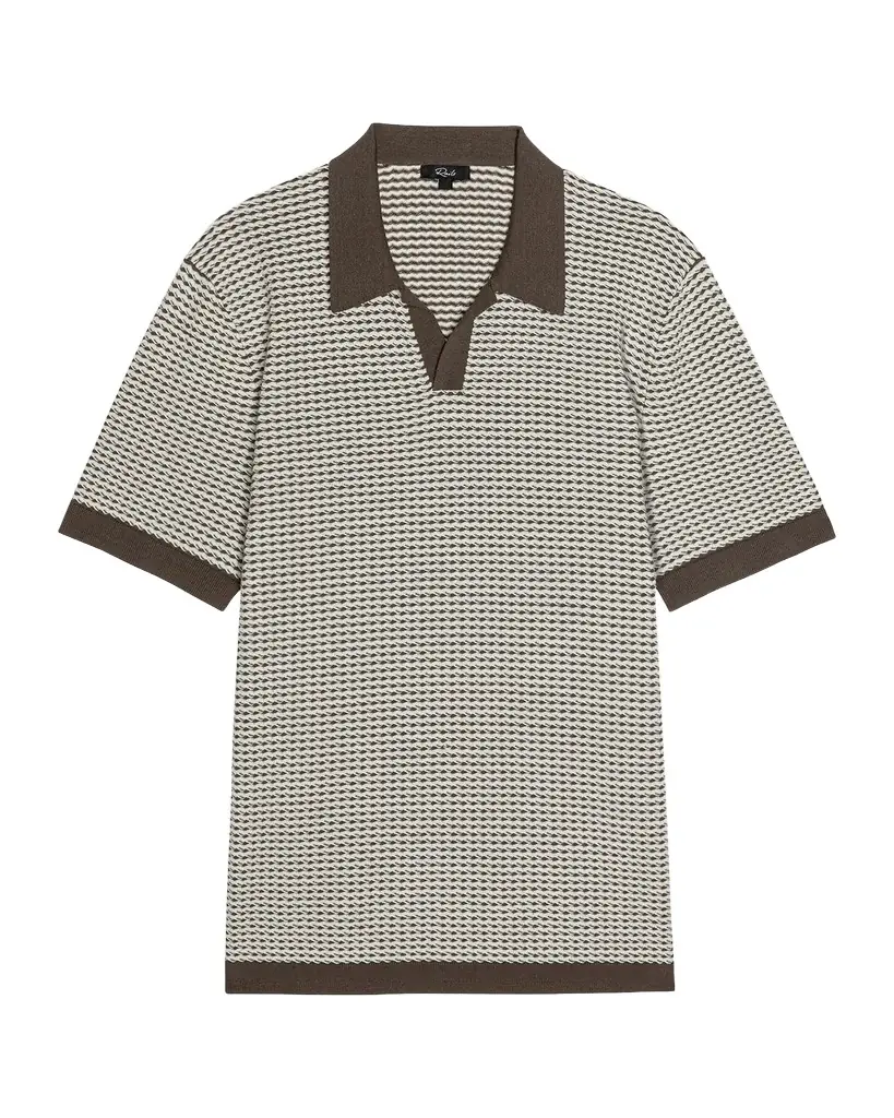 Rails Men 's Hayden Cotton and Silk Polo Sweater