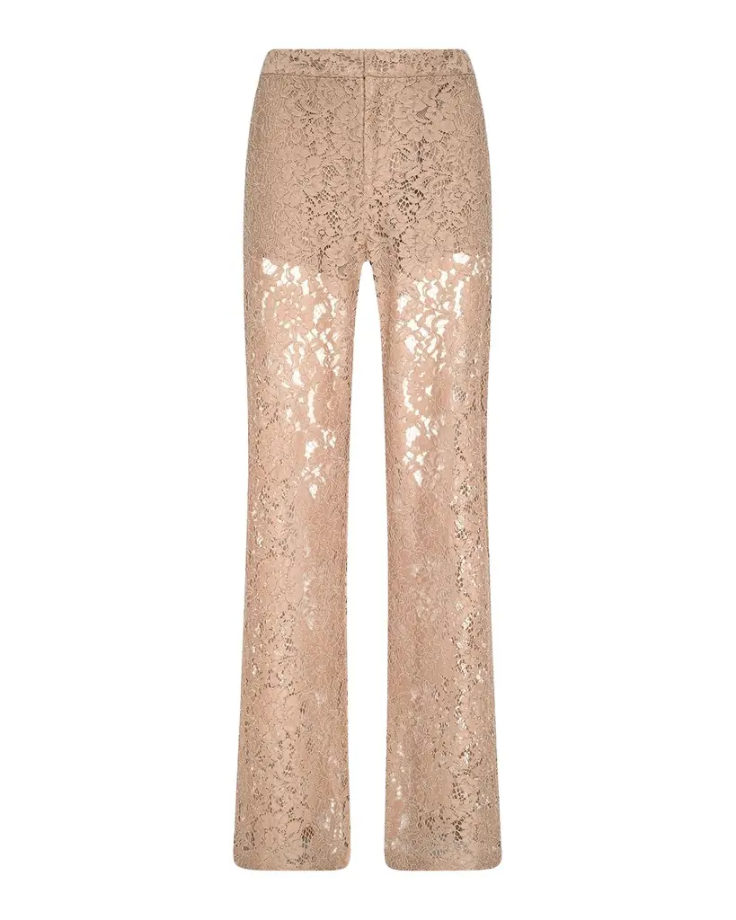 L 'Agence Livvy Floral Lace Straight-Leg Trousers
