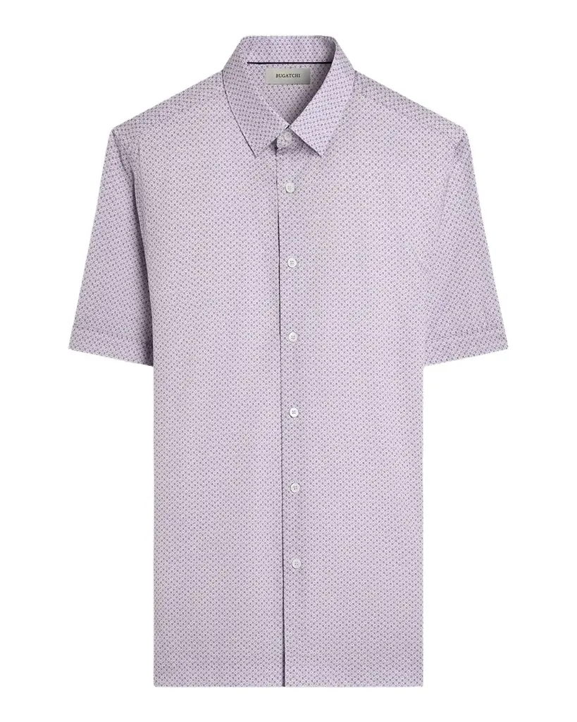 Bugatchi Men 's Orson Floral-Print Cotton Short-Sleeve Shirt