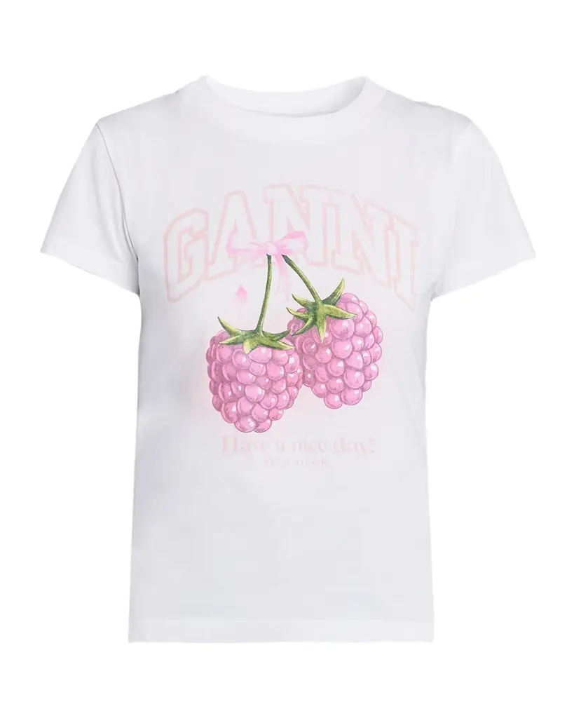 Ganni Baby-Fit Graphic Tee