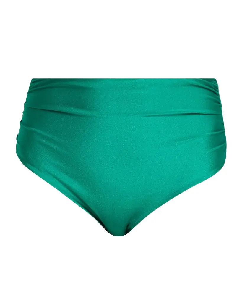 SIMKHAI Teya Ruched High Waisted Bikini Bottoms