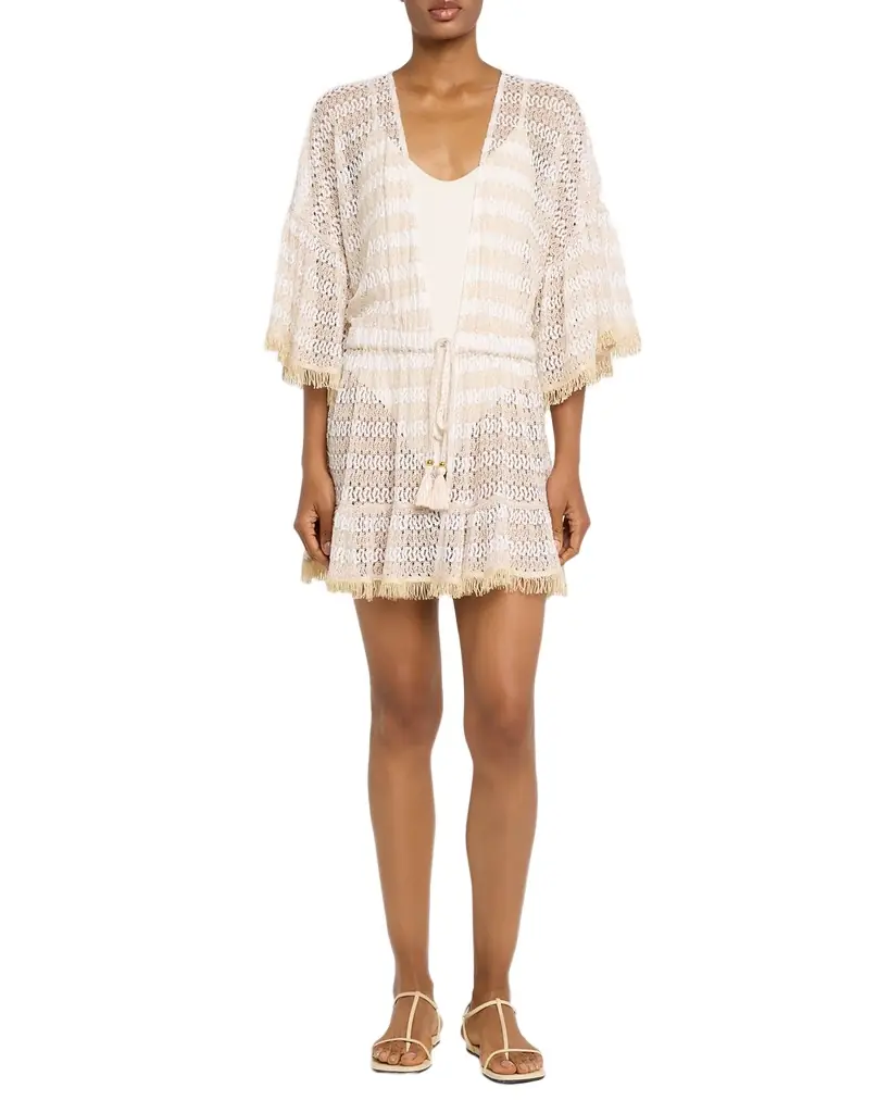 Ramy Brook Jewel Striped Knit Coverup Dress