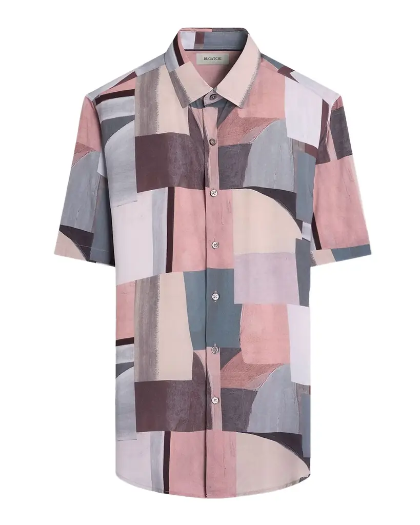 Bugatchi Men 's Orson Abstract-Print Viscose hort-leeve hirt