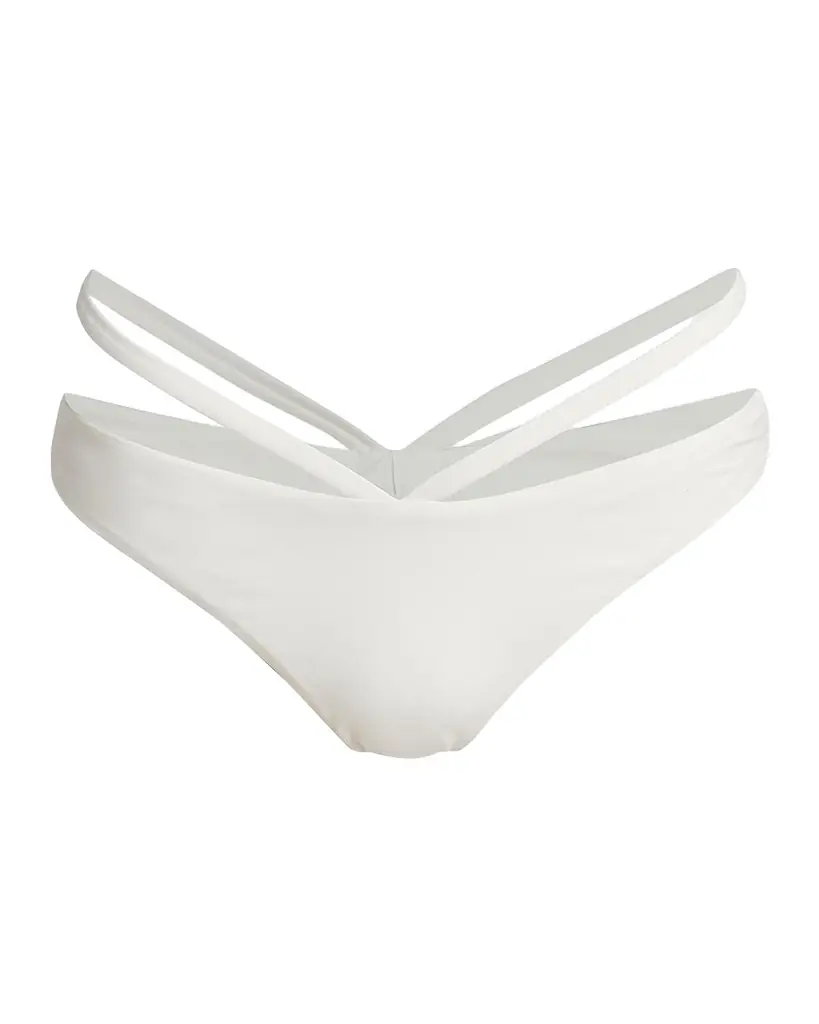 SIMKHAI Emmalynn Solid Strappy Bikini Bottoms