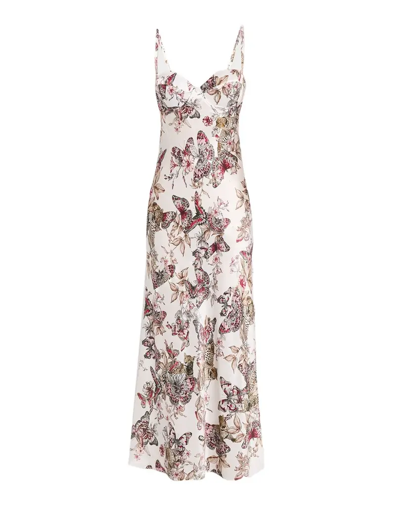 L 'Agence Sayla Bias-Cut Silk Gown