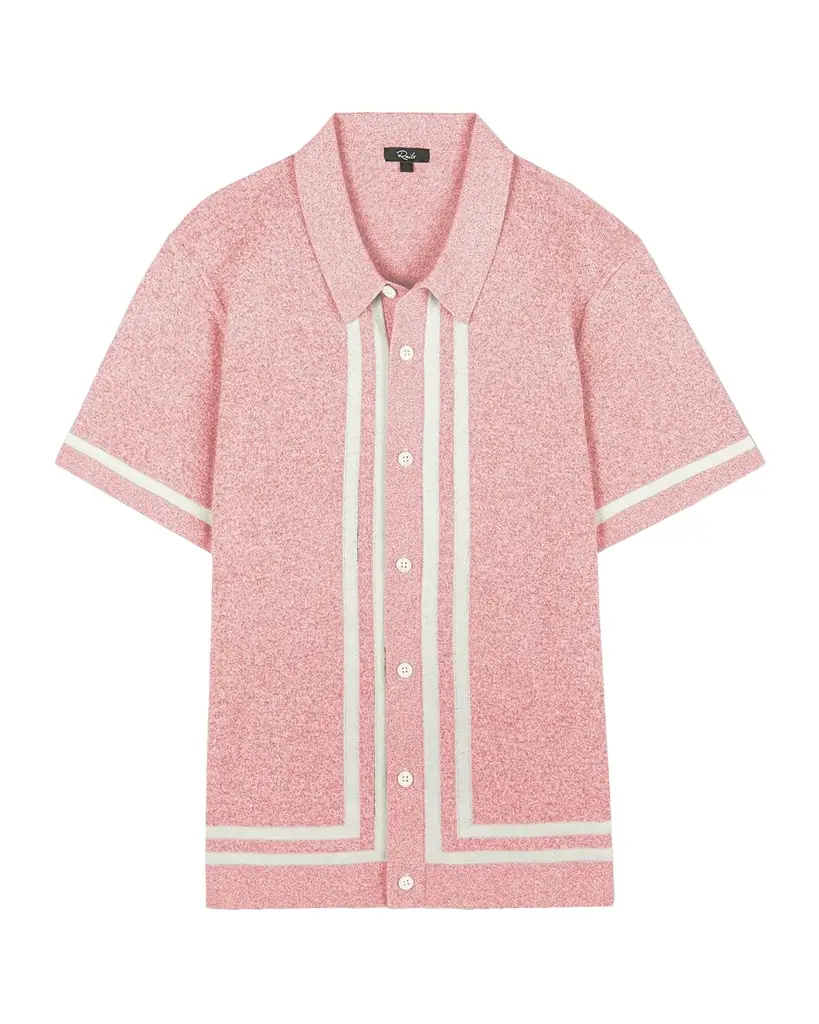 Rails Men 's Leo Melange Knit Short-Sleeve Shirt