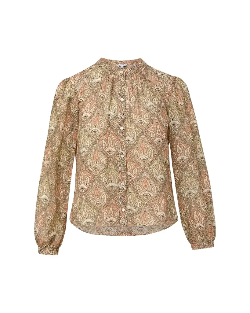 Veronica Beard Ashlynn Long-Sleeve Silk Blouse