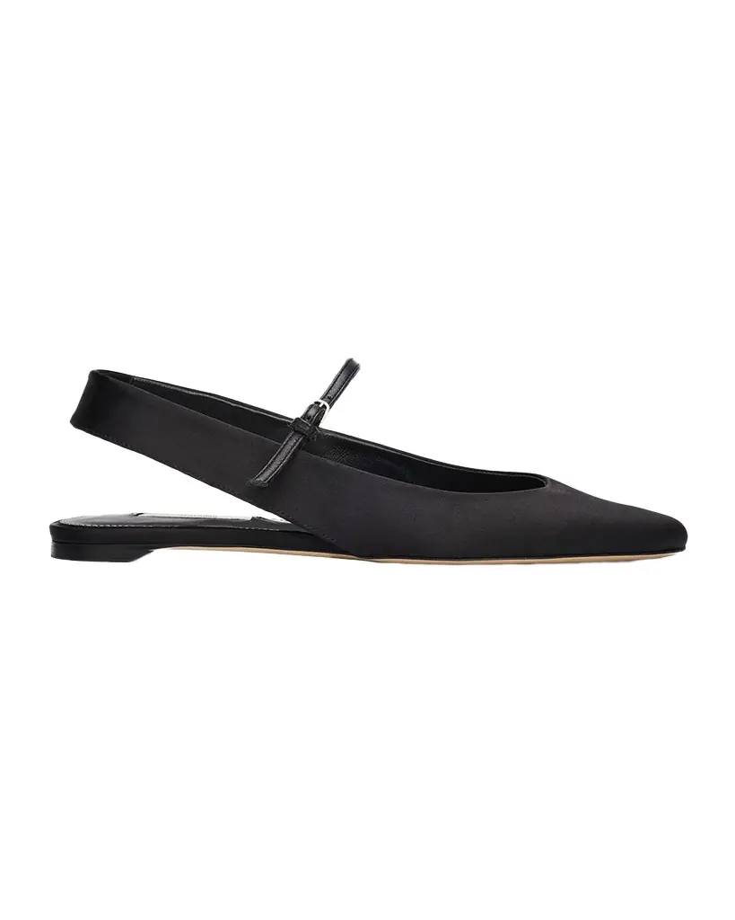 Toteme Slingback Satin Mary Jane Flats