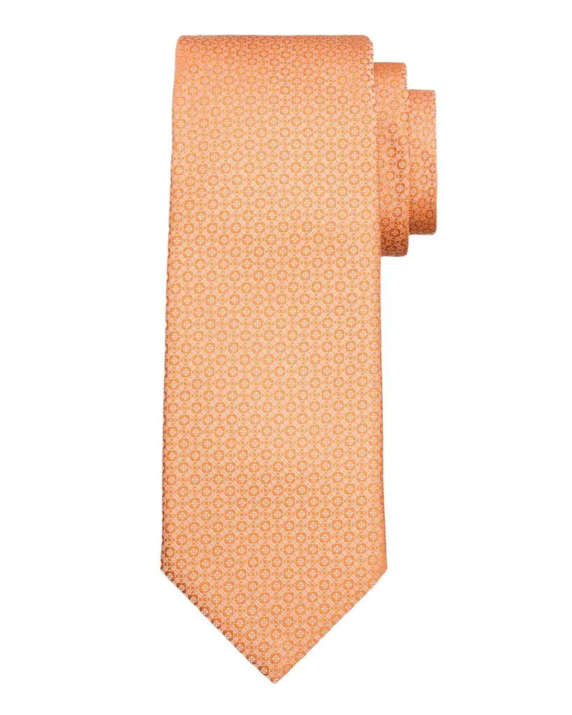 Stefano Ricci Men 's Micro-Geometric Jacquard Silk Tie
