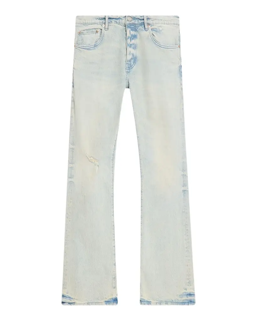 PURPLE Men 's P004 Blowout Flare Jeans