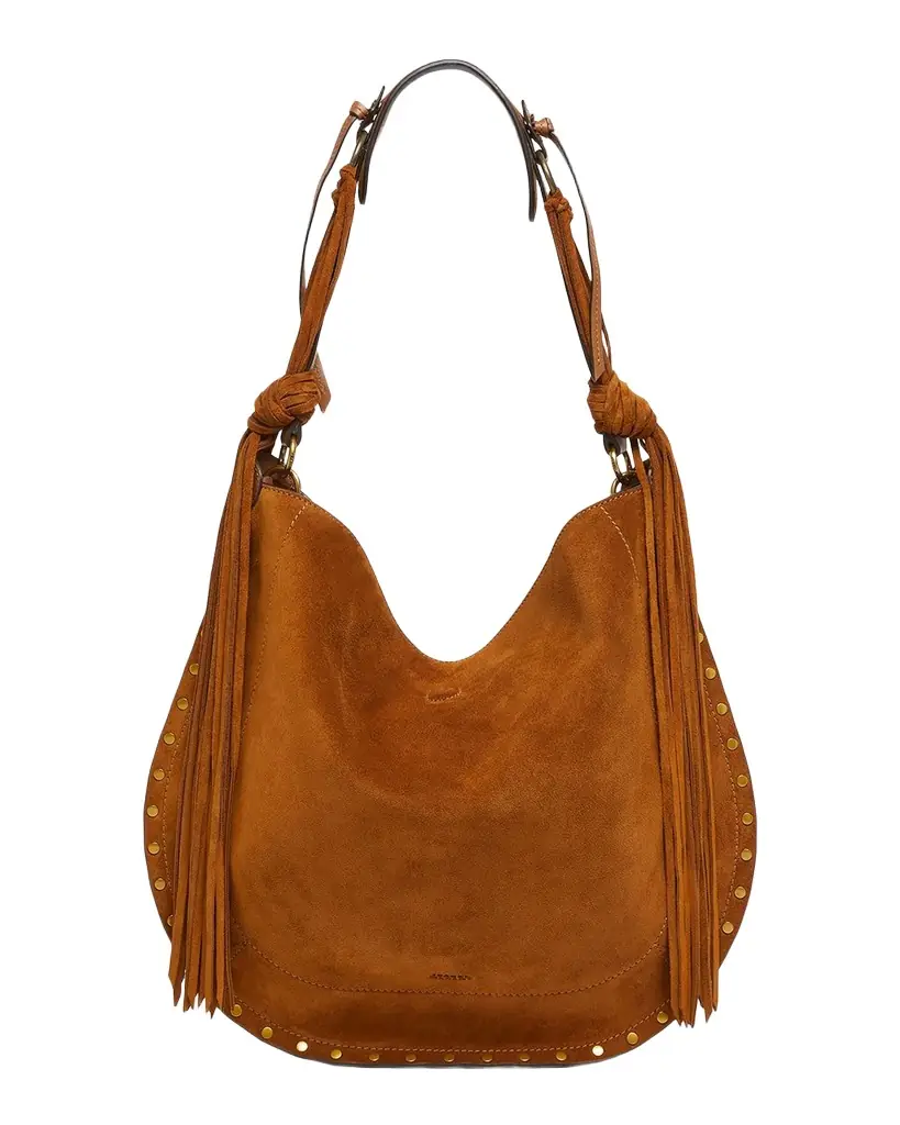 Isabel Marant Oskan Studded Suede Hobo Bag