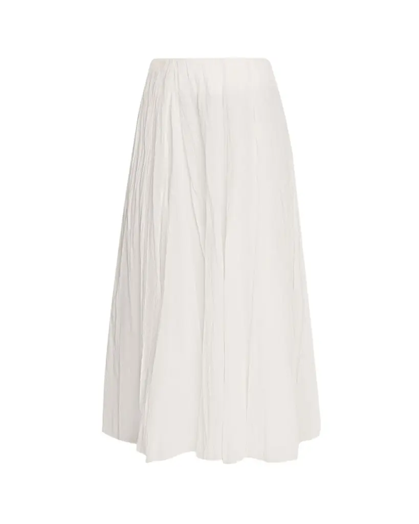 Vince Crinkled Plissé Cotton-Blend Maxi Skirt