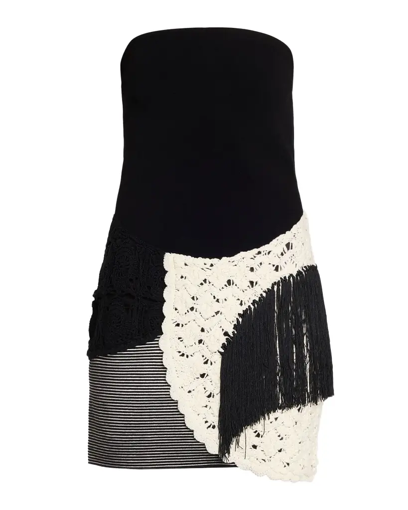 Et Ochs Florence Strapless Embellished Mini Dress