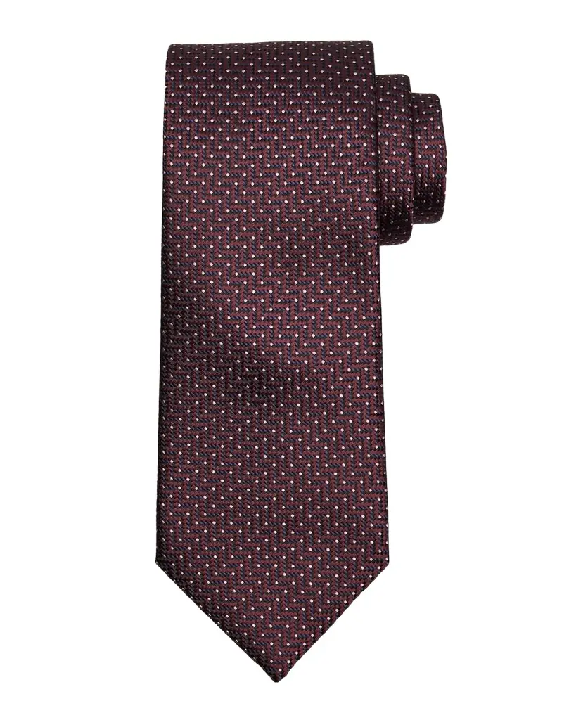 Brioni Men 's Micro-Woven Jacquard Silk Tie