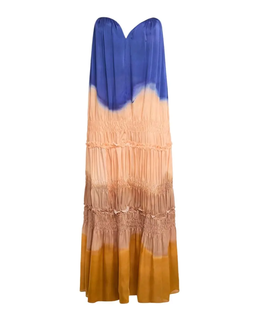 Ulla Johnson Veil Strapless Silk-Chiffon Gown