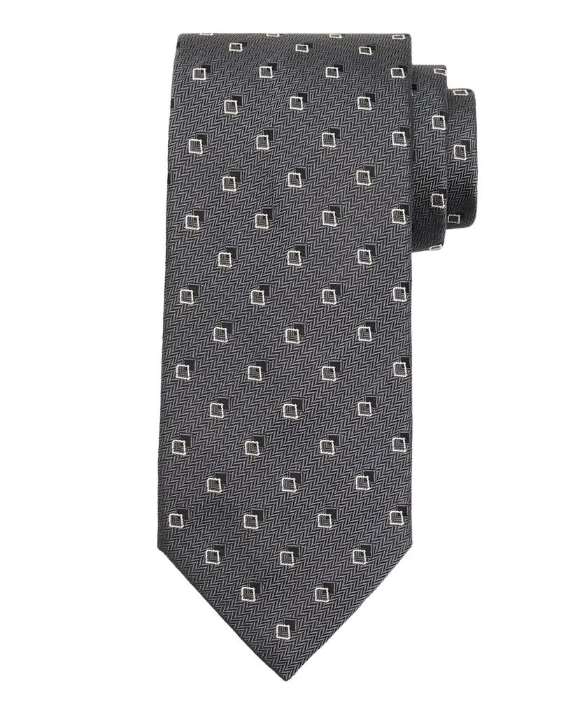Brioni Men 's Geometric-Print Silk Tie