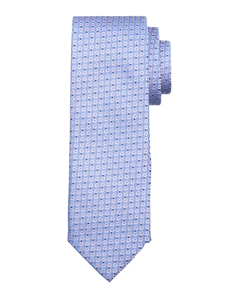 Brioni Men 's Geometric Circle Silk Tie