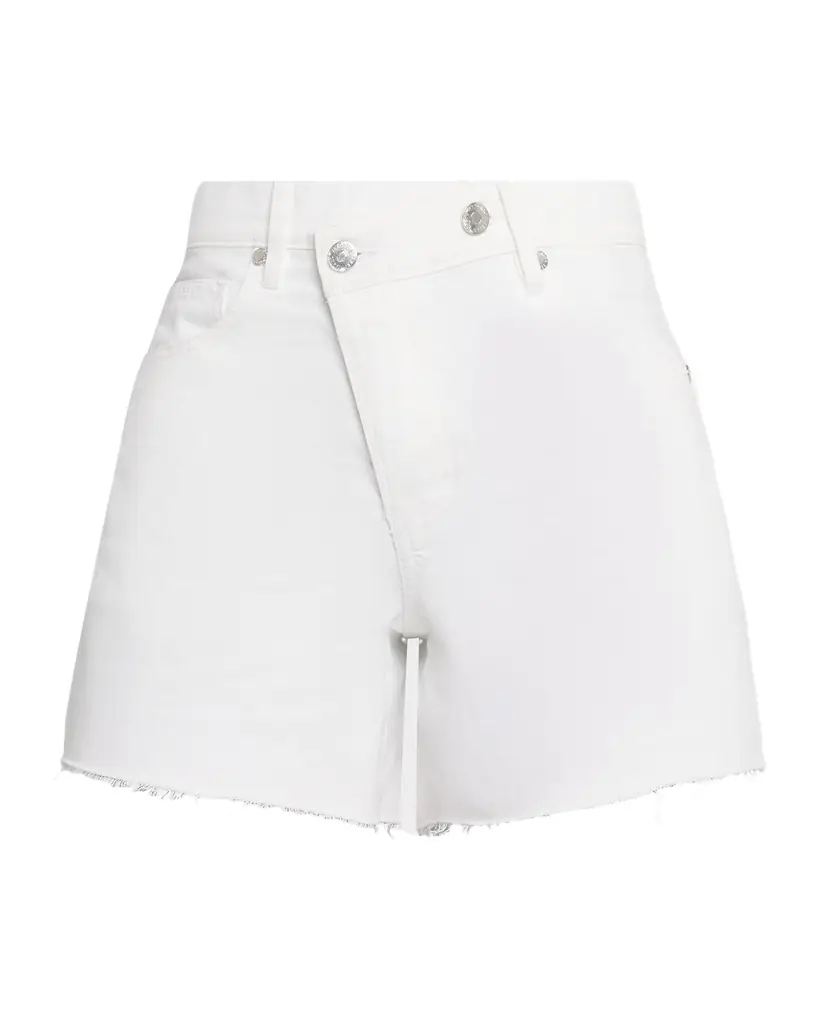 Veronica Beard Ellis Mid-Rise Crossover Denim Shorts