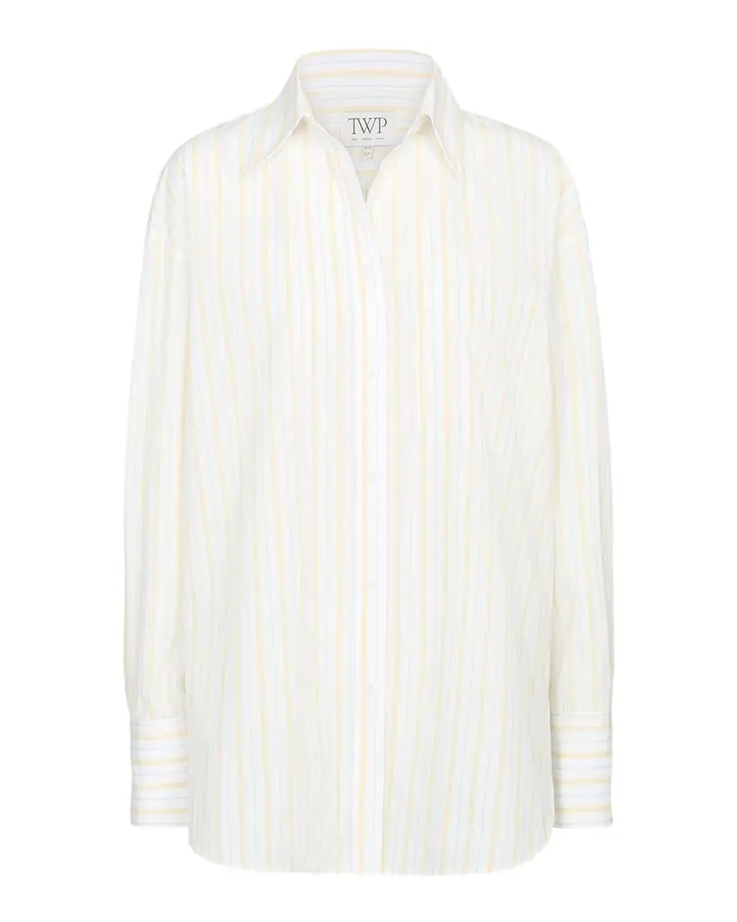 TWP Big Joe Striped Cotton Button-Front Shirt