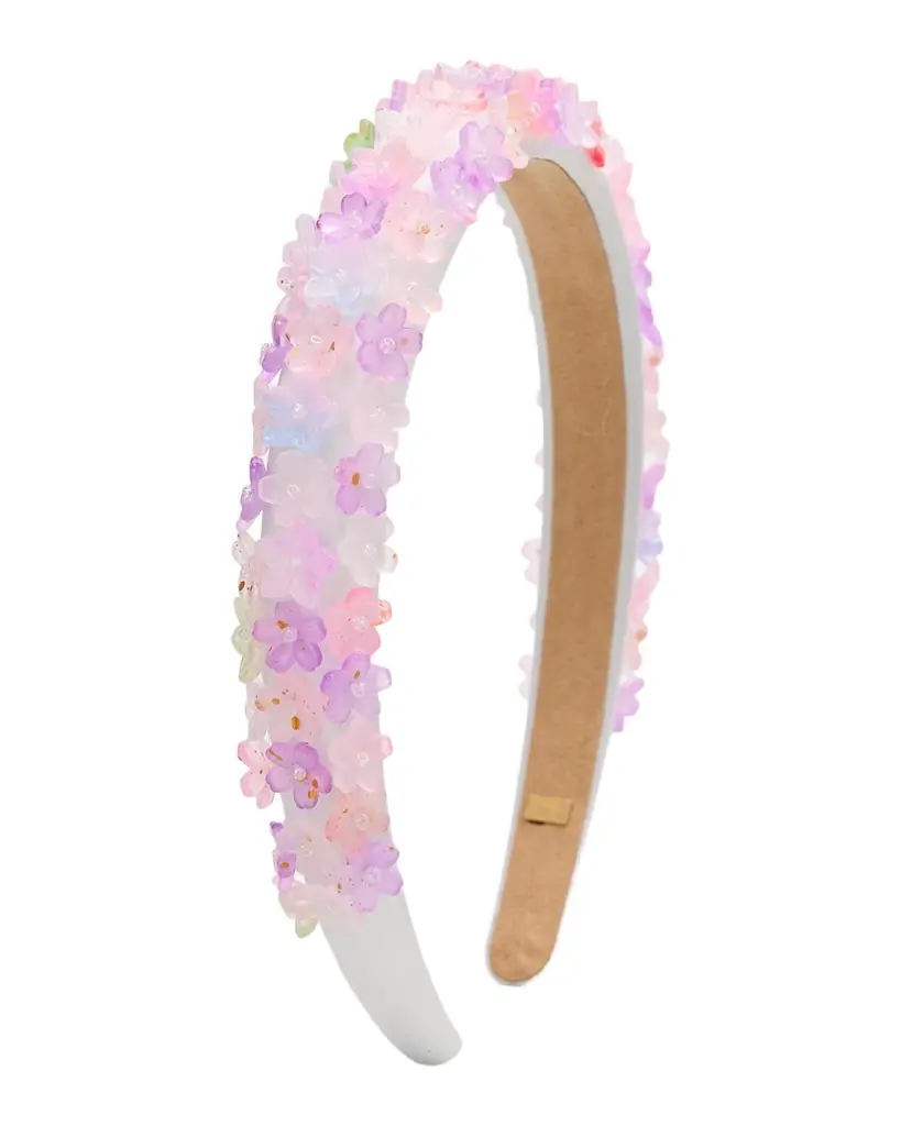 Bari Lynn Girl 's Flower & Crystal-Embellished Headband