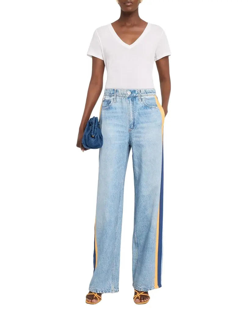 Rag & Bone rb Miramar Terry Wide-Leg Track Jeans