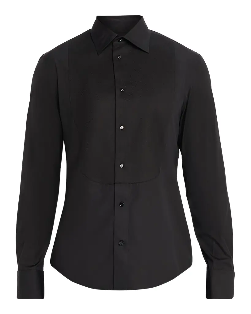 Burberry Men 's Slim Fit Cotton Tuxedo Shirt