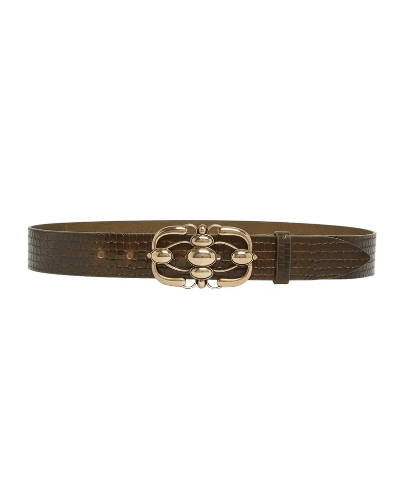 Isabel Marant Mirko Croc-Embossed Leather Belt