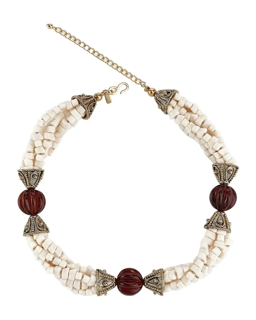 Golconda by Kenneth Jay Lane Antiqued Torsade Necklace
