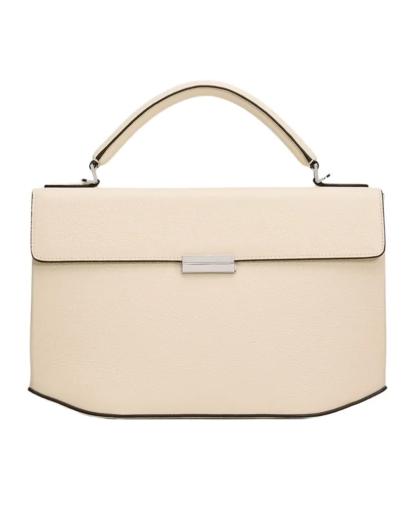 Toteme Geometric Grain Leather Top-Handle Bag