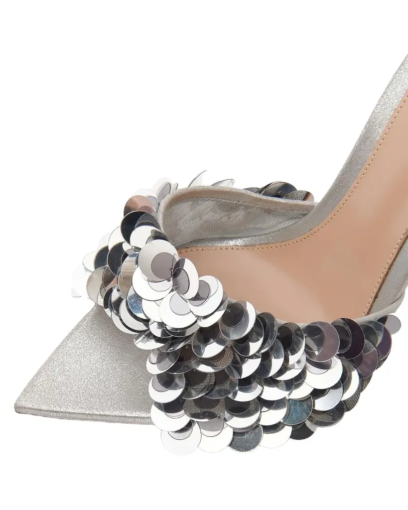 Gianvito Rossi 85mm Sequined Suede Mule Sandals