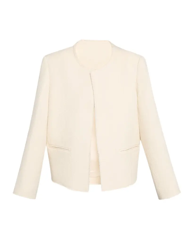 Toteme Open-Front Bouclé Blazer Jacket
