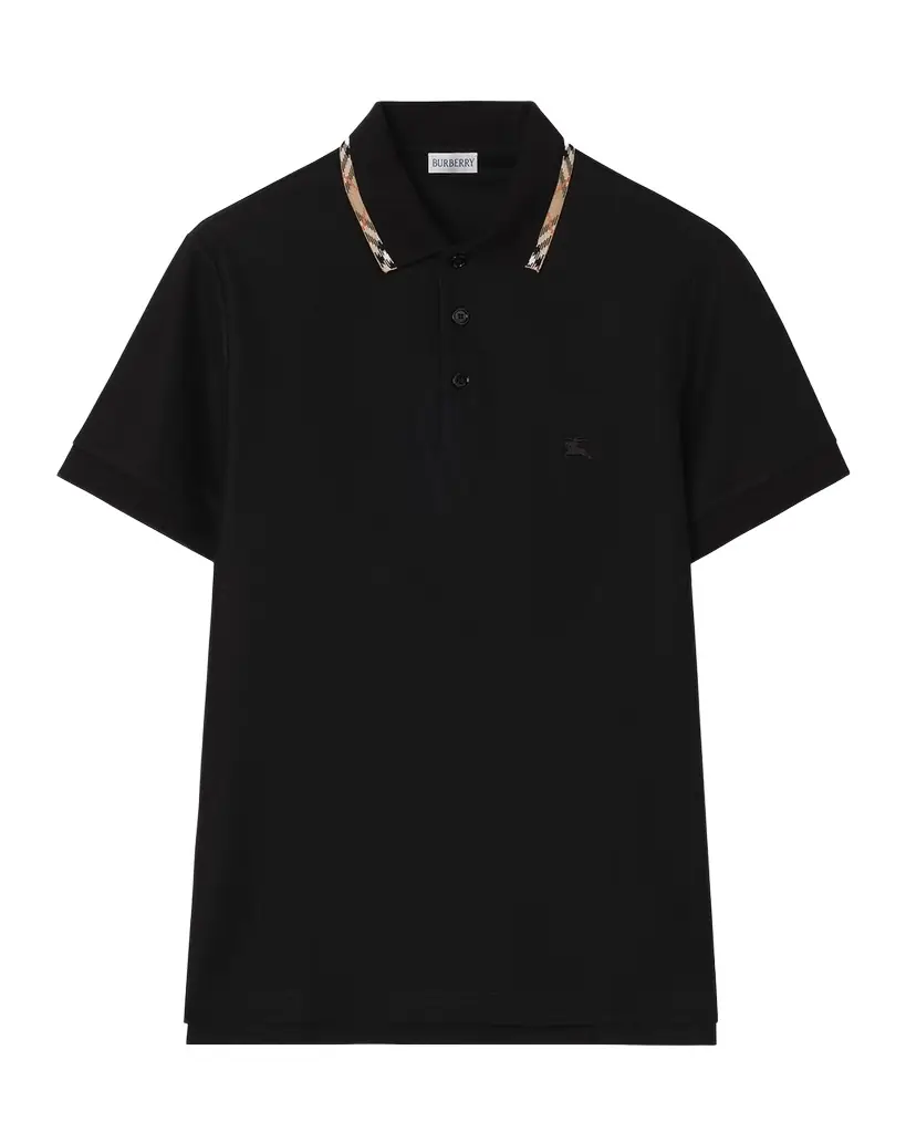 Burberry en 's Slim Fit Check-Placket Pique Polo Shirt