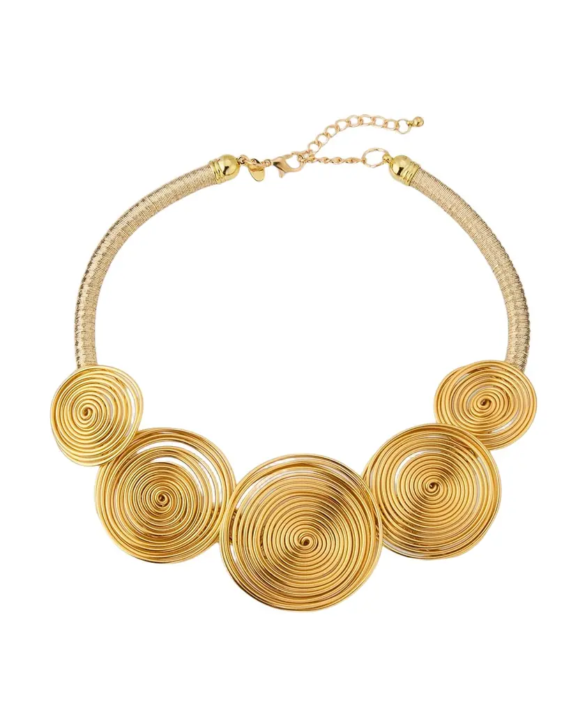 Golconda by Kenneth Jay Lane Spiral Twisted Wire Necklace
