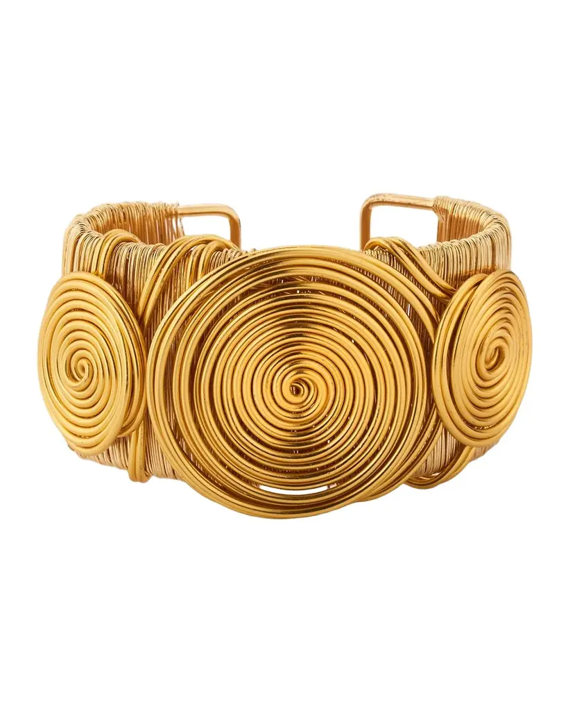 Golconda by Kenneth Jay Lane Spiral Wire Cuff Bracelet