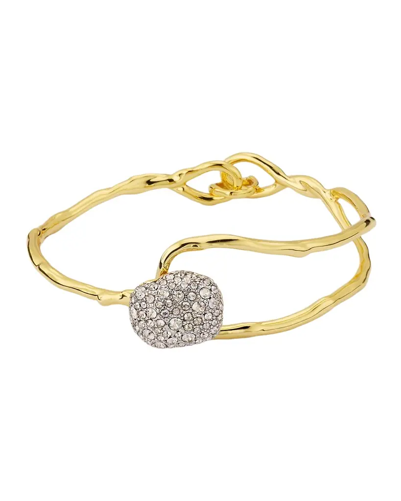 Alexis Bittar Solanales Crystal Pebble Clasp Bracelet