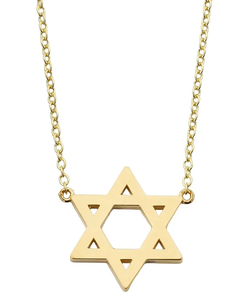 Jennifer Meyer 18K Yellow Gold Star of David Pendant Necklace