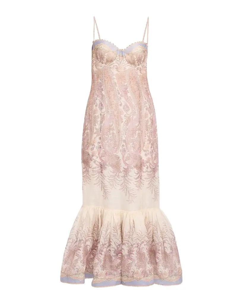 Zimmermann Alchemy Paisley Peplum Gown