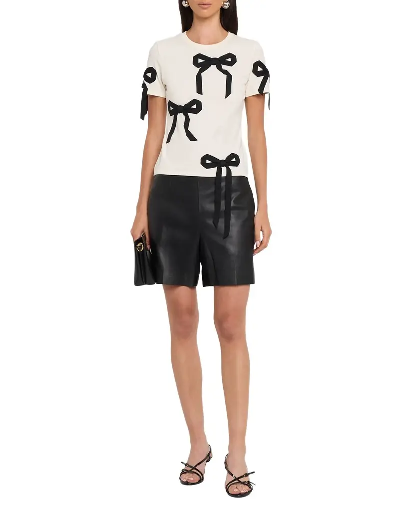 Marc Jacobs Bow Short-Sleeve Shrunken T-Shirt