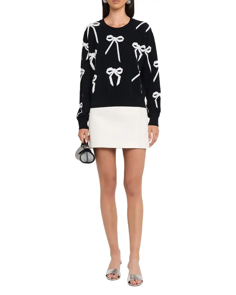 Marc Jacobs Bow Jacquard Crewneck Sweater