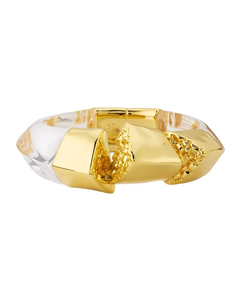 Alexis Bittar Lucite Brutalist Hinge Bracelet