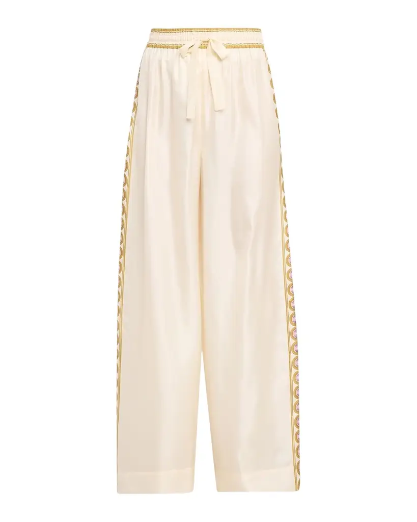 Zimmermann Luna Retro Silk Track Pants