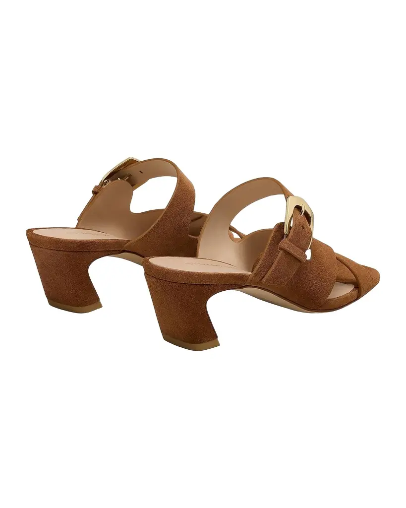 Stuart Weitzman 50mm Sai Suede Slide Sandals