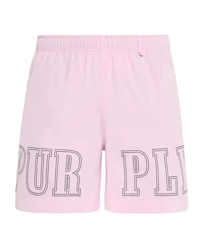 PURPLE Men 's Slab Wordmark All Round Shorts