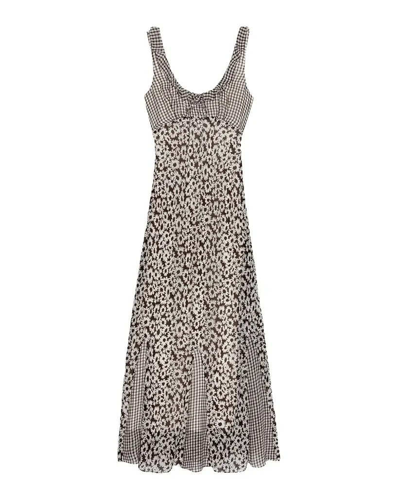 Rails Dahlia Mixed-Print Chiffon Maxi Dress