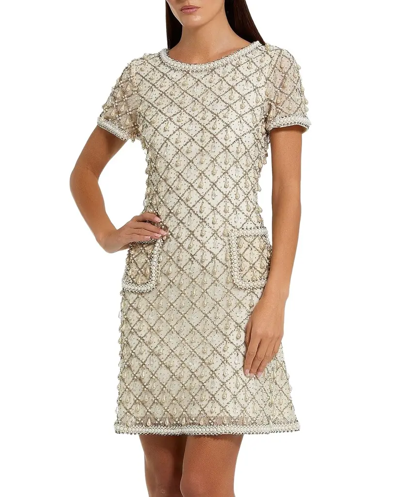 Mac Duggal Beaded Embellished Minidress