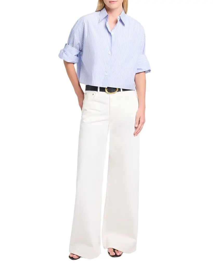TWP Next Ex Striped Cropped Shirt