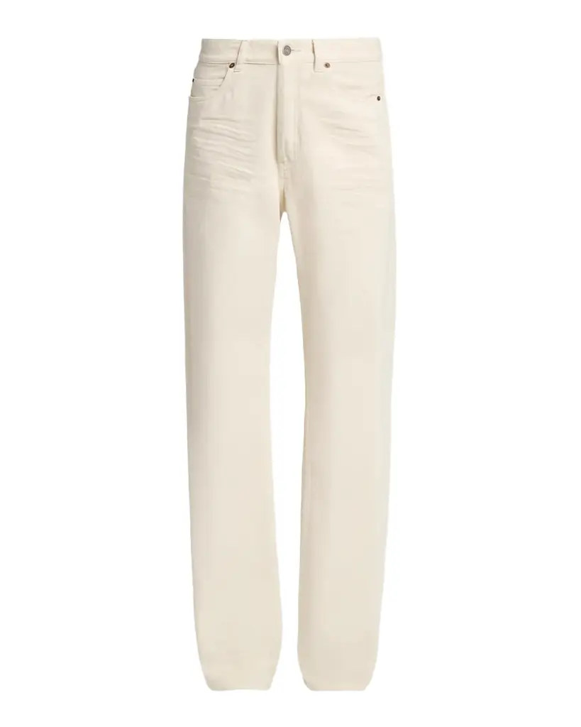 Saint Laurent V-Waist Baggy Straight-Leg Jeans